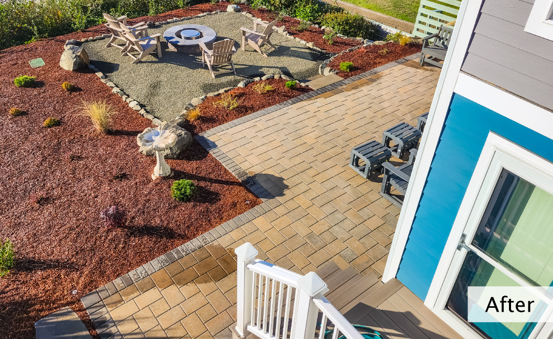 After Stone Work Pavers and Patio with Landscaping by Central Coast Landscaping