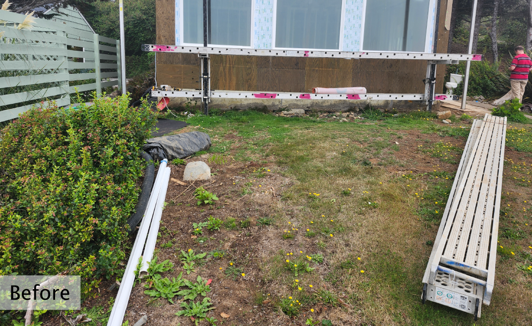 Before - Stone Work Pavers and Patio with Landscaping by Central Coast Landscaping